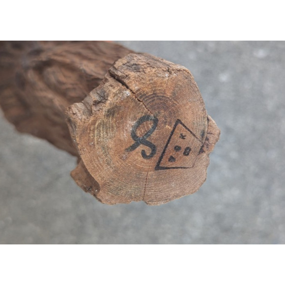 Hand Carved Wood Spirit Sculpture Man Folk Art Branch 13.5" - Picture 7 of 10